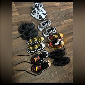 Ones in yellow aren’t available. Size 6c & 7c. $80 for all 5 pair